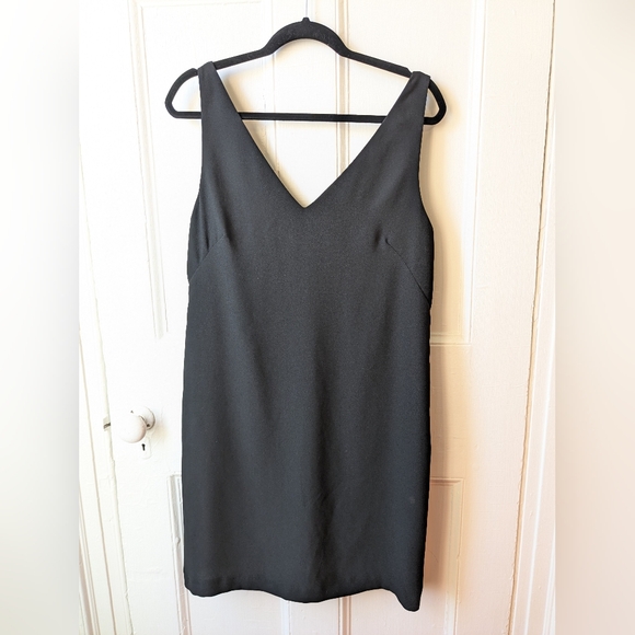 Zara Basic Sleeveless Strappy Black Mini Slip Dress  Casual Minimalist - Size L - Picture 1 of 6